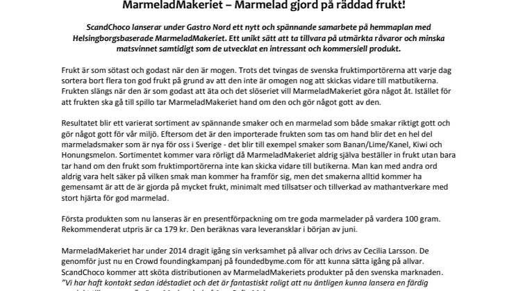MarmeladMakeriet – Marmelad gjord på räddad frukt!