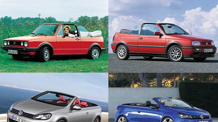 Fire årtier har givet os tre generationer Golf Cabriolet, der gav køreoplevelsen en ekstra dimension