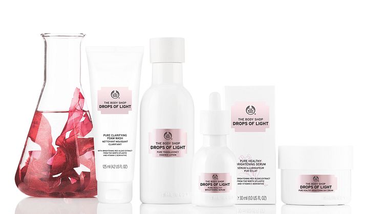 The Body Shop lanserar Drops of Light, en hudvårdsserie med kraft från nordatlantiskt rödalgsextrakt