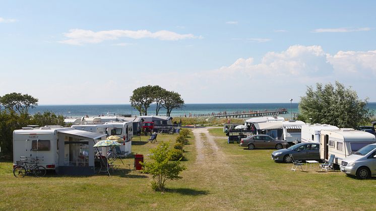 Vackert belägna Barsebäckstrands camping lever vidare tack vare två eldsjälar. Foto: Linnett Andersen (2017)