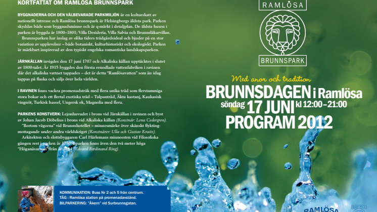 Brunnsdagen firas i Helsingborgs äldsta park den 17 juni