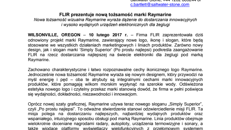 Raymarine: FLIR prezentuje nową tożsamość marki Raymarine