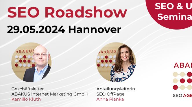 ABAKUS SEO Roadshow – Tagesseminar am 29.05.2024 in Hannover