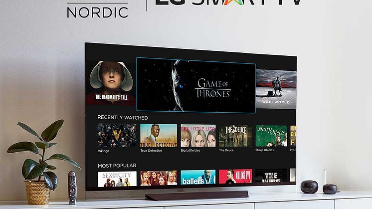HBO Nordic - nu på alla LG-TV med webOS