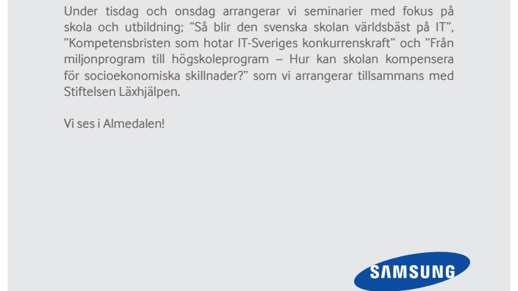 Samsung i Almedalen 2014