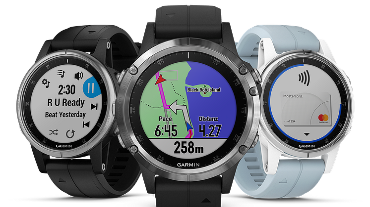 Das Smartwatch-basierte Bezahlen ist unter anderem auf der neuen fēnix 5 Plus-Serie möglich. 