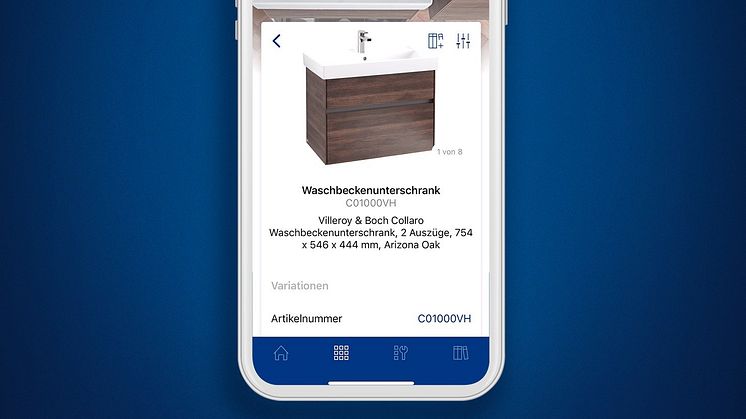 Product information and service for professionals in one digital tool - The new Villeroy & Boch app 