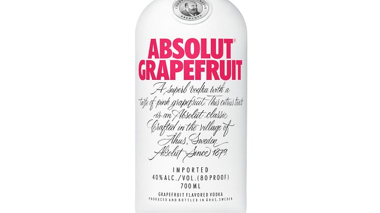 Absolut lanserar ny smak: Absolut Grapefruit