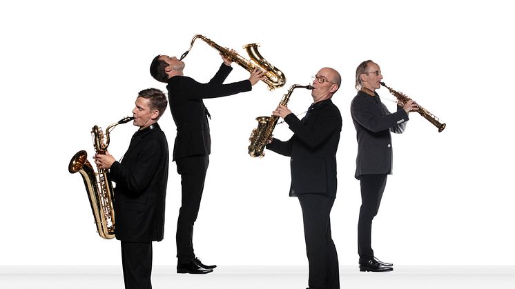 Blåsarsymfonikernas saxofonkvartett. Foto Mats Bäcker.