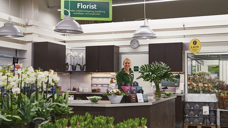 Blomsterlandet öppnar ytterligare en butik i Västerås, i Stenby. Sedan tidigare finns en butik även i Erikslund. (Fotot kommer från en annan av kedjans butiker)