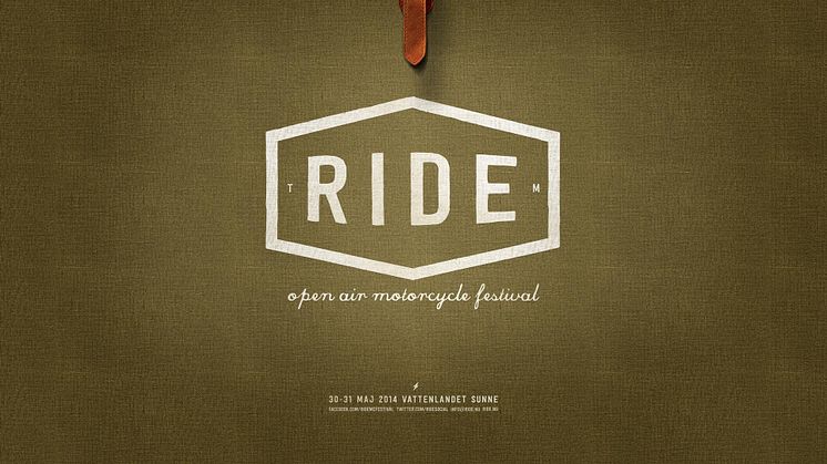 Ride - Motorcykelfestival 30-31 maj