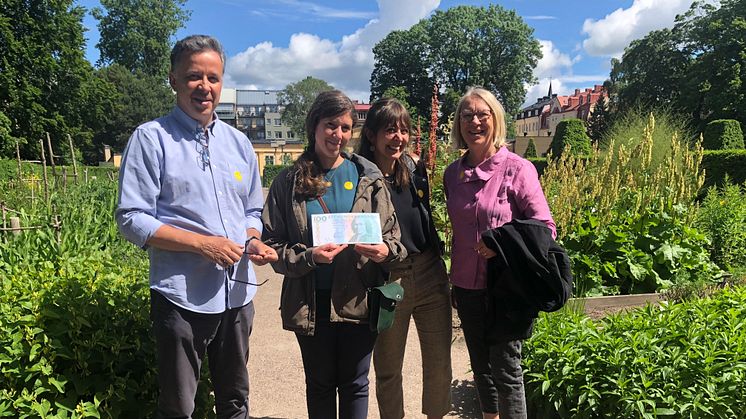 Representanter från Inpulse samt Mikrofonden i Uppsala i samband med kreditprövningen inför investering. Från vänster Michal Radziwill, Inpulse, Ylva Lundkvist Fridh, Mikrofonden, Justine Palermo, Inpulse och Helen Curry, Mikrofonden. 