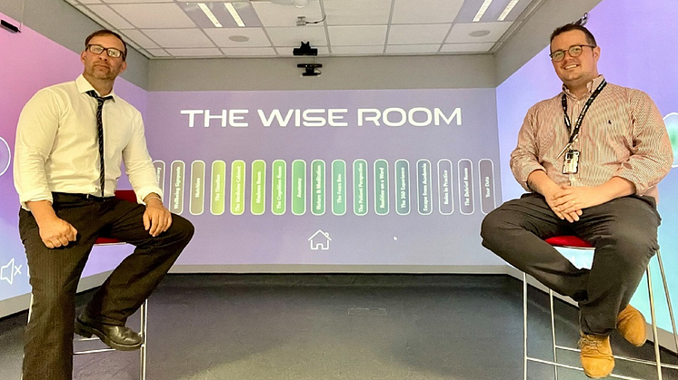 Dr Tor Alexander Bruce and Associate Professor Barry Hill in The WISE Room.