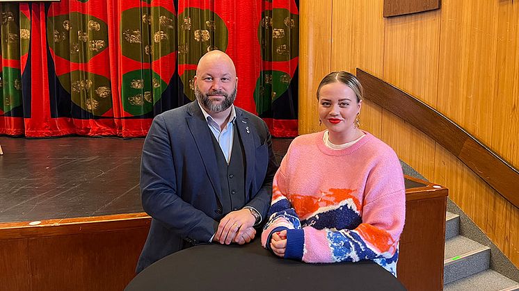 Patric Lundström och Kata Nilsson, Piteå kommuns kommunalråd (S) för mandatperioden 2023-2026.     Foto: Ann-Sofie Boman