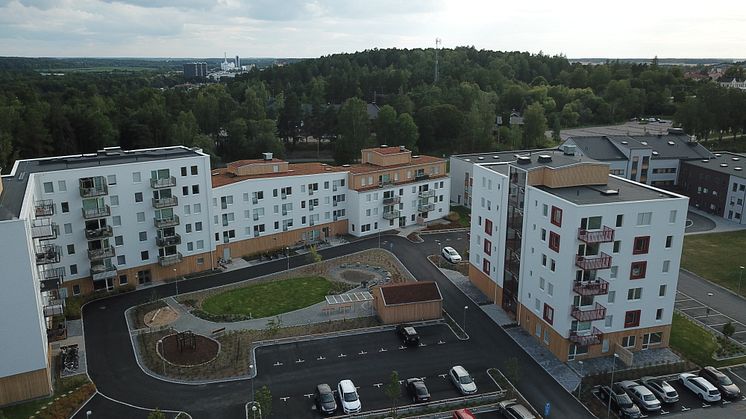 H2 Entreprenad har haft en snabb tillväxt. På bilden projektet Kyrkoherden, med 100 lägenheter.