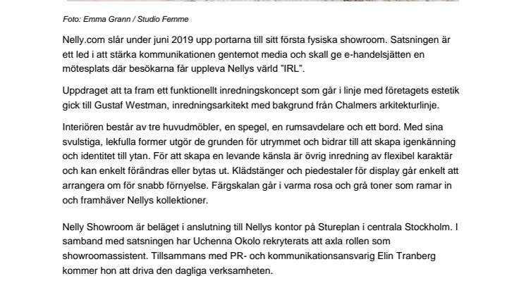 Nelly.com öppnar showroom i Stockholm