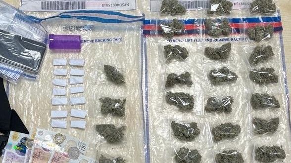 Drugs and money recovered as part of the operation