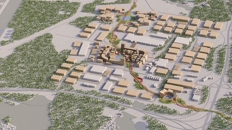 Forskningsprosjektets formål har vært å kartlegge potensialet for å utvikle smarte by- og stedskvaliteter i Gardermoen-regionen. Illustrasjon: LINK Arkitektur