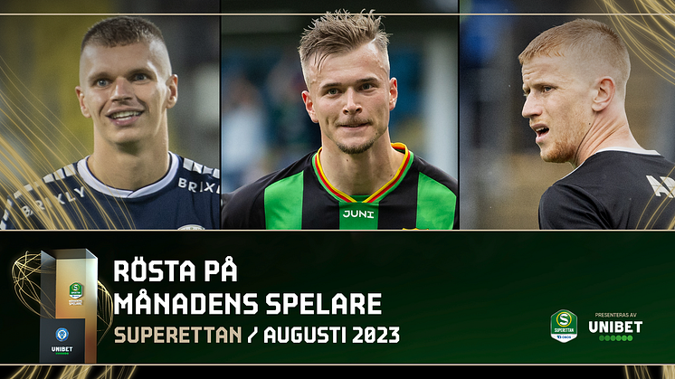 De är nominerade till månadens spelare och tränare i Superettan i augusti