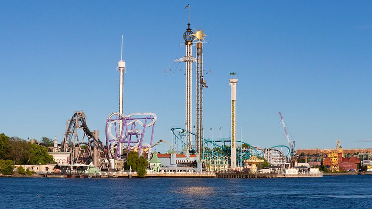 Vy över Gröna Lund sommaren 2021