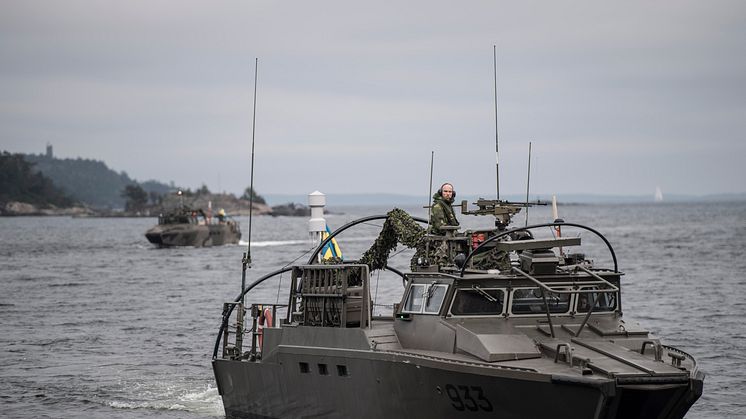 Stridsbåtar ur amfibiebataljonen.