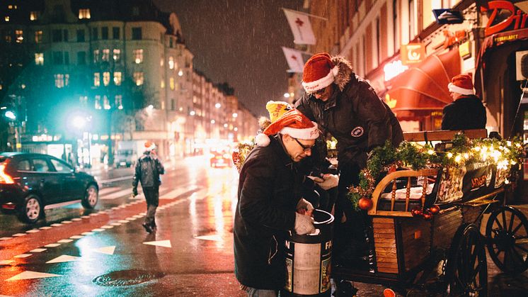 Julölspremiär i Stockholm med häst och vagn