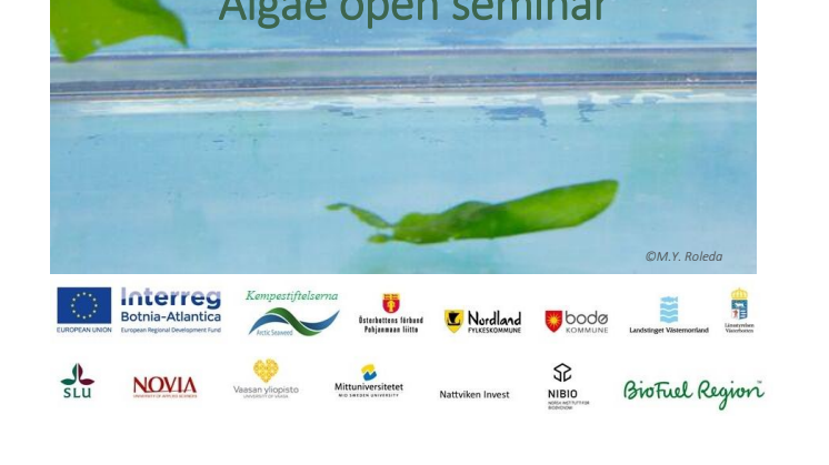 Invitation to Algae seminar in Bodö