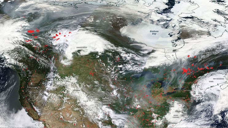 Active fires photo NASA Worldview