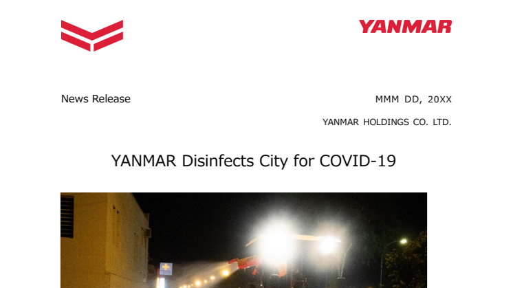 YANMAR Disinfects City for COVID-19