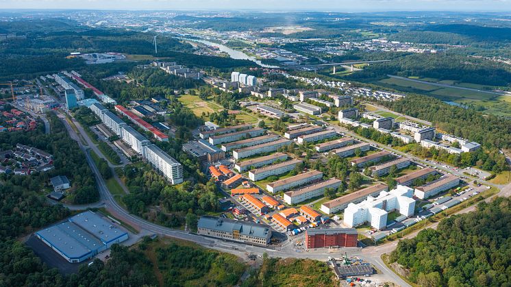 Flygbild över Gårdsten 2021.