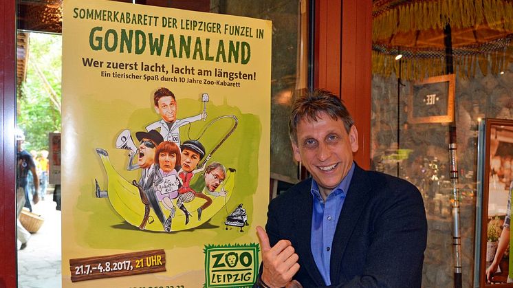 Thorsten Wolf, Direktor der Leipziger Funzel, freut sich auf ein volles Haus zum Sommerkabarett im Zoo Leipzig