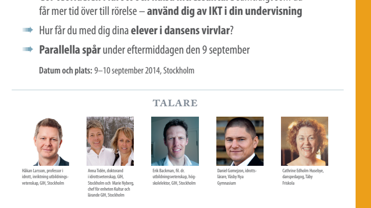 Idrottslärare 2014 - Konferens 9-10 september
