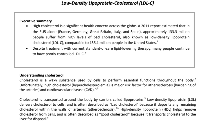 Bakgrundsinformation om LDL-kolesterol