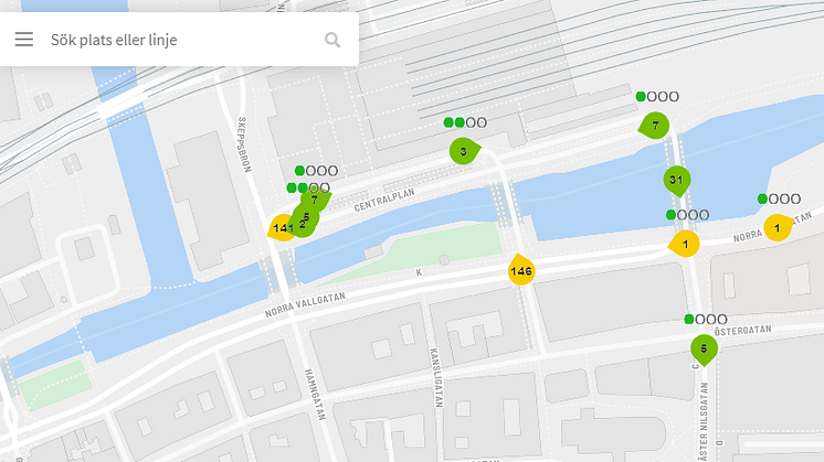Swedish Skånetrafiken launches a live map which shows free seats on buses in real time.