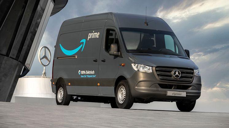 Totalt köper Amazon ca 600 exemplar av mellanklassbilen eVito och över 1 200 av den större eSprinter.