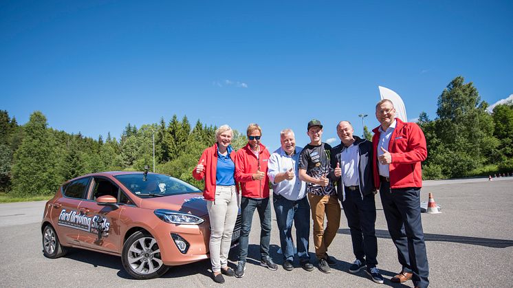 Fra pressekonferansen hvor Ford Motor Norge og forsikringsselskapet If lanserer et unikt opplæromgsprogram for unge sjåfører Ford Driving Skills for Life