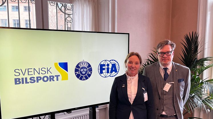 Anna Nordkvist, Secretary General of the Swedish Automobile Sports Federation and FIA Vice President Sport Europe and Anders Ydstedt, chairman of KAK's Expert Council. 
