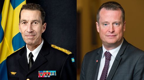 ÖB Micael Bydén och Inrikesminister Anders Ygeman kommer till SKYDD.