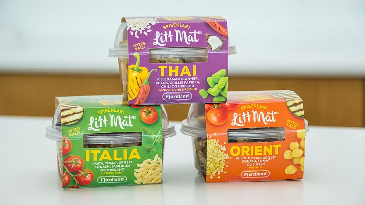 Litt Mat kommer i tre varianter; Thai, Italia og Orient