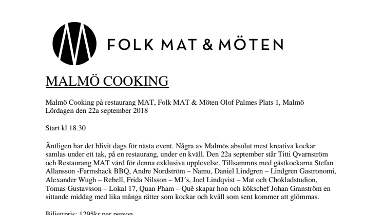 Malmö cooking