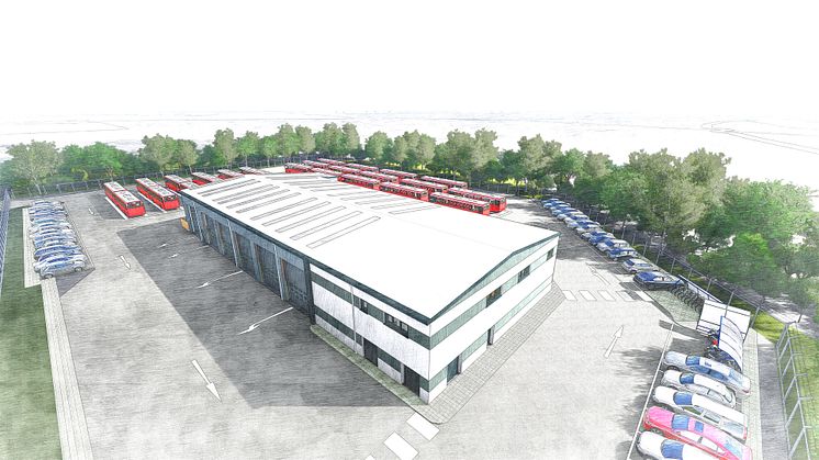 An artist's impression of the new Consett depot