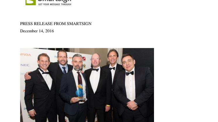 Smartsign winner of the industry's biggest award