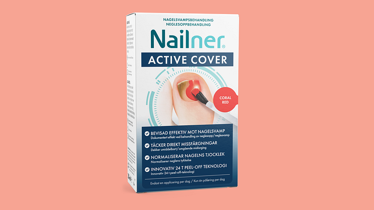 Nyhet! Nailner Active Cover Coral Red – snygga naglar samtidigt som du behandlar nagelsvampen