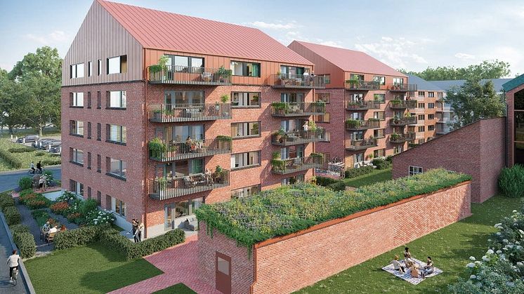 ​Serneke är först ut att bygga nytt i Sege Park i Malmö. 44 lägenheter med inflyttning hösten/vintern 2022.