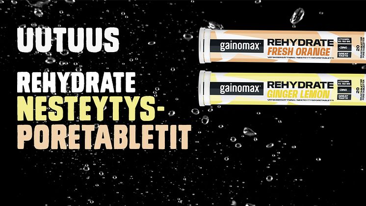 Gainomax Rehydrate nesteytysporetabletit – kätevä ja ekologinen treenikaveri