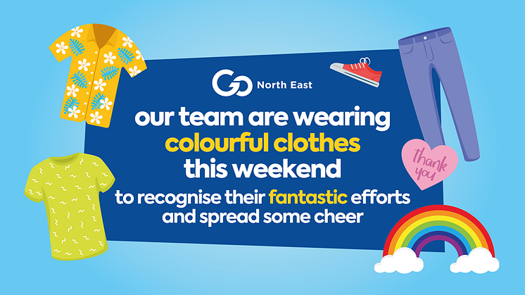 Go North East team members will again wear colourful clothing this bank holiday weekend