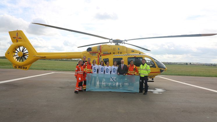 'Fred. Olsen-related companies support the Royal National Lifeboat Institution and East Anglian Air Ambulance with £10,000 donation'