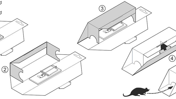 Musfälla i box illustration