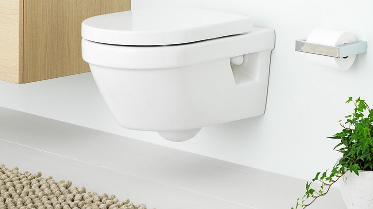 Hygienic Flush - vägghängd wc med öppen spolkant