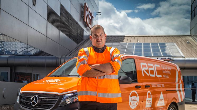 Ben Wilson, RAC’s 2015 Patrol of the Year, with the P1 RAC Mercedes Vito